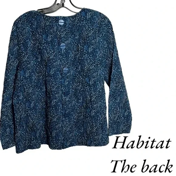 Habitat top,women NEW! M& L,Grotto,44815,Turquoise boxy,oversize,multimedia - Picture 2 of 16